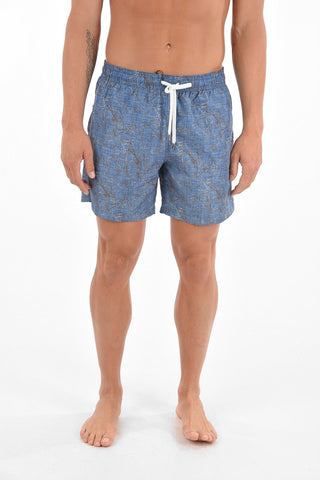 Swim Short with Abstract Print