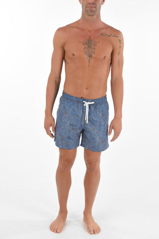 Swim Short with Abstract Print