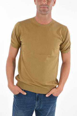CC COLLECTION Short-sleeved GALAS CRE Cotton Sweater