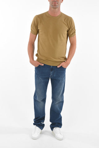 CC COLLECTION Short-sleeved GALAS CRE Cotton Sweater