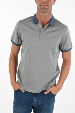 CC COLLECTION Microstriped Cotton Polo