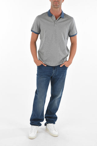 CC COLLECTION Microstriped Cotton Polo