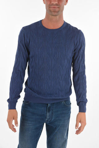 Crew Neck Aran Silk Blend Sweater