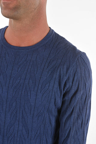 Crew Neck Aran Silk Blend Sweater