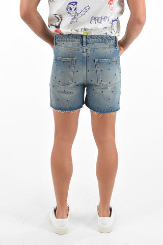 Studded Vintage Denim Shorts