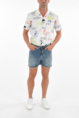 Studded Vintage Denim Shorts
