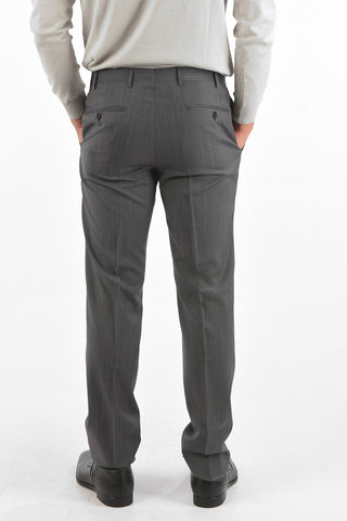 Pantaloni Gessati CERMINOY ACADEMY in Lana Vergine Extrafine
