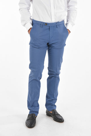 ID Stretched Cotton Chino Pants with 5 Pockets