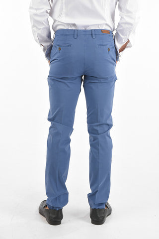 ID Stretched Cotton Chino Pants with 5 Pockets