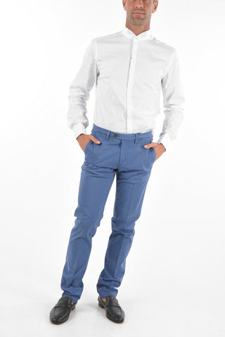 ID Stretched Cotton Chino Pants with 5 Pockets