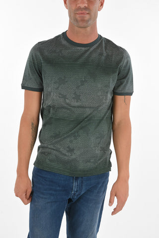 Crew Neck Printed Cotton T-Shirt