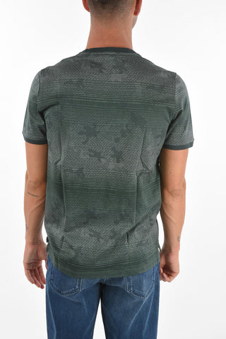 Crew Neck Printed Cotton T-Shirt