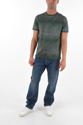 Crew Neck Printed Cotton T-Shirt