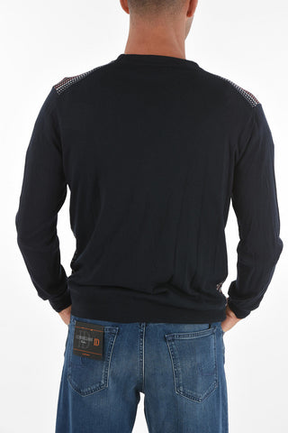 Cardigan in Misto Seta con Abbottonatura Frontale