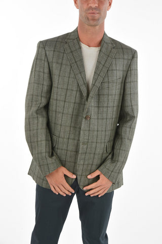 CC COLLECTION Plaid Checkered Flax RIGHT Blazer