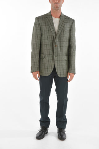 CC COLLECTION Plaid Checkered Flax RIGHT Blazer