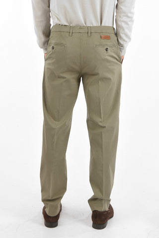 ID Single-pleated DOLORES Pants with Herringbone Pattern