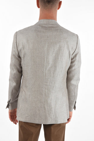 Unlined LEADER SOFT Jacquard Linen Blend Blazer
