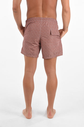Swim Shorts with Geometric Print