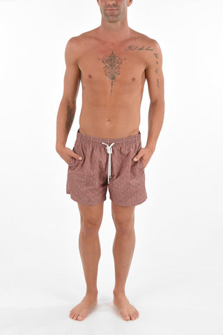 Swim Shorts with Geometric Print