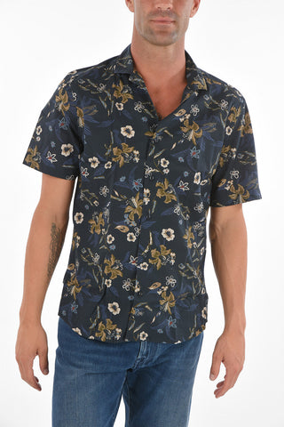 CC COLLECTION Camicia a Maniche Corte con Fantasia Floreale