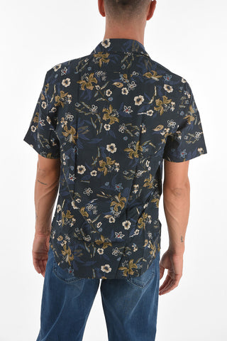 CC COLLECTION Camicia a Maniche Corte con Fantasia Floreale