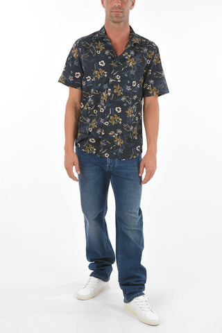 CC COLLECTION Camicia a Maniche Corte con Fantasia Floreale