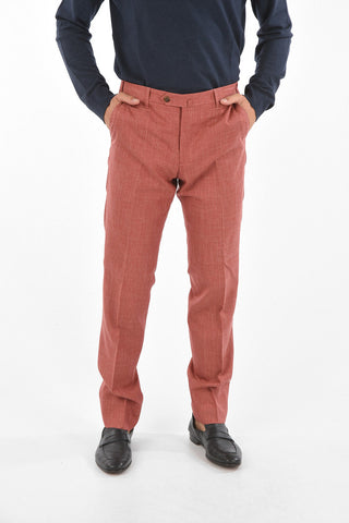 Linen Silk Wool LEADER Chino Pants with 5 Pockets