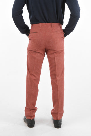 Linen Silk Wool LEADER Chino Pants with 5 Pockets