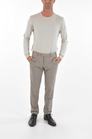 ROAD TO EXCELLENCE Pantaloni in Lana Vergine ACADEMY con Risvolto alla Caviglia