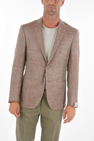Blazer ACADEMY SOFT in Misto Seta con Tasche a Toppa