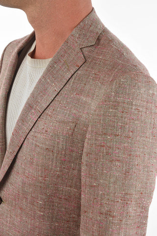 Blazer ACADEMY SOFT in Misto Seta con Tasche a Toppa