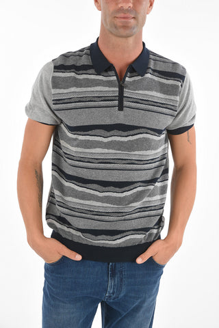 Short-sleeved LONDRA Zipped Polo Neck Sweater