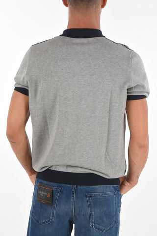 Short-sleeved LONDRA Zipped Polo Neck Sweater
