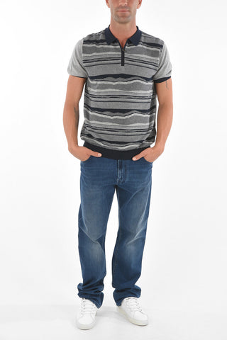 Short-sleeved LONDRA Zipped Polo Neck Sweater