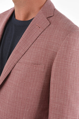 Blazer 2 Bottoni GATE in Misto Lino Motivo Hopsack