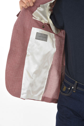 Blazer 2 Bottoni GATE in Misto Lino Motivo Hopsack