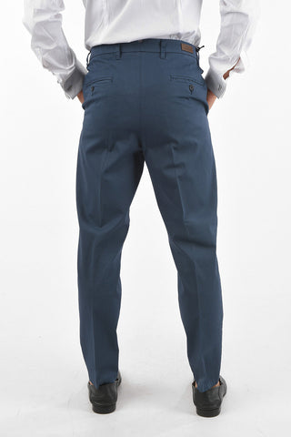 CC COLLECTION Pantaloni Chino a Una Pince in Motivo a Righe