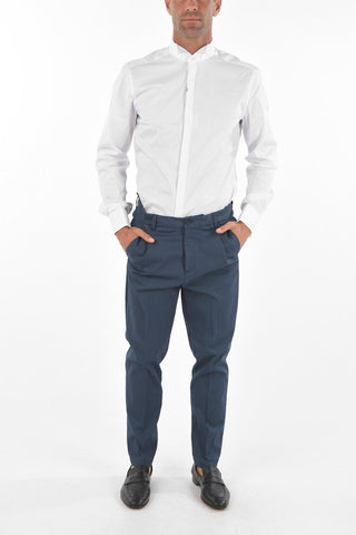 CC COLLECTION Pantaloni Chino a Una Pince in Motivo a Righe