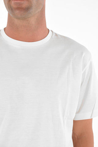 CC COLLECTION Crew Neck Embroidered Logo Cotton T-Shirt