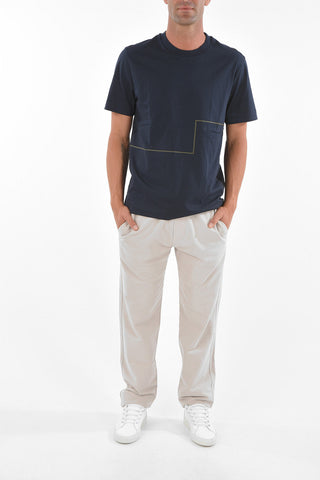 CC COLLECTION Crew Neck Printed T-Shirt with Breast-pocket