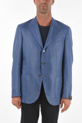 SARTORIA Cashmere Silk Blazer with Notch Lapel