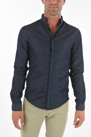 JEANS camicia slim fit collo coreana