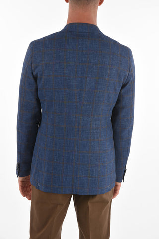 CC COLLECTION Double-breasted REWARD Windowpane Check Blazer