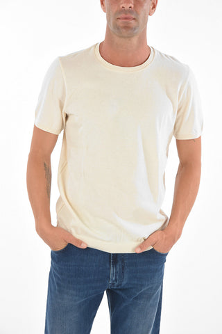CC COLLECTION Crew Neck Short-sleeved Cotton Sweater
