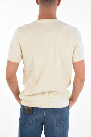 CC COLLECTION Crew Neck Short-sleeved Cotton Sweater