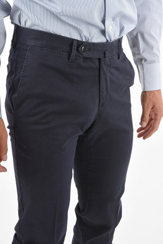 Super Slim Fit Chino Pants with Hidden Closure