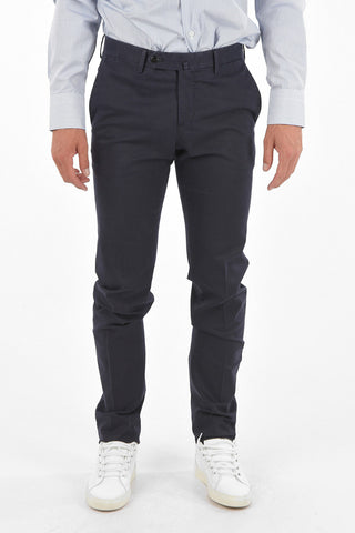Super Slim Fit Chino Pants with Hidden Closure
