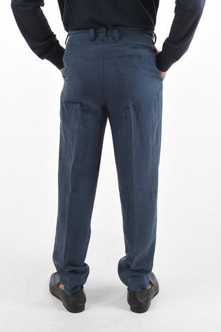 ID Flax Silk IDENTITY Chino Pants with Double Pleat