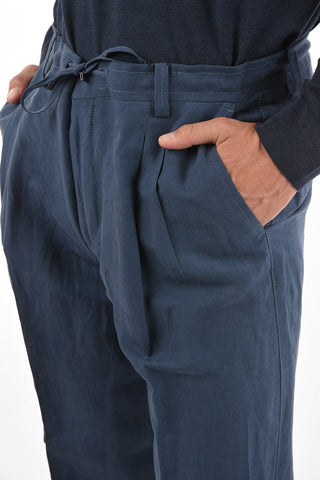 ID Flax Silk IDENTITY Chino Pants with Double Pleat